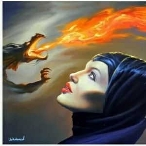 Jim Warren limited edition giclee on canvas Malefi